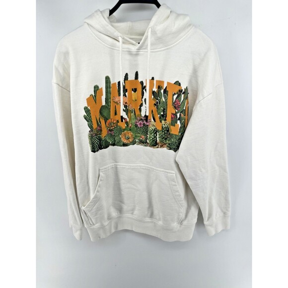Market Men’s Hoodie White Floral XL Heavyweight - Picture 1 of 3